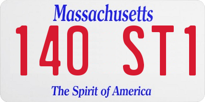 MA license plate 140ST1