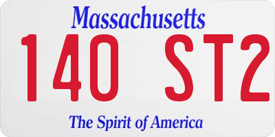 MA license plate 140ST2