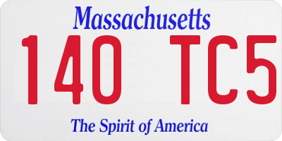 MA license plate 140TC5
