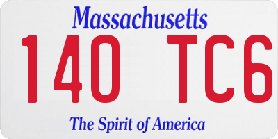 MA license plate 140TC6