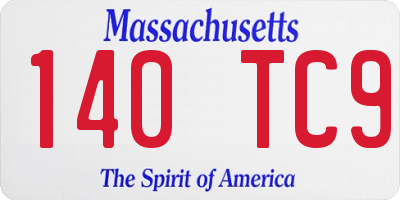 MA license plate 140TC9