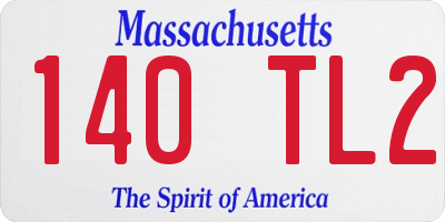 MA license plate 140TL2