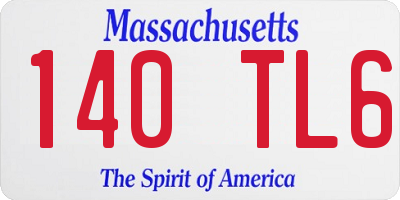 MA license plate 140TL6