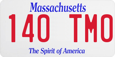 MA license plate 140TM0