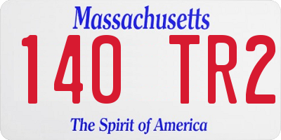 MA license plate 140TR2