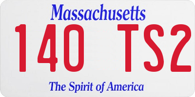 MA license plate 140TS2
