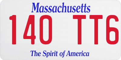 MA license plate 140TT6