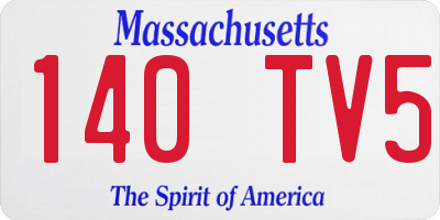MA license plate 140TV5