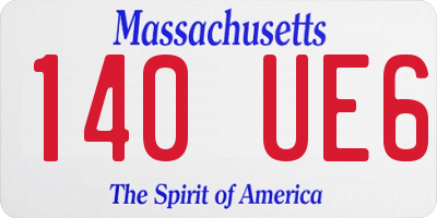 MA license plate 140UE6