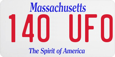 MA license plate 140UF0