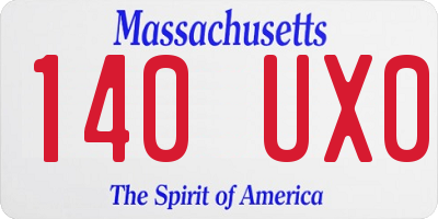 MA license plate 140UX0