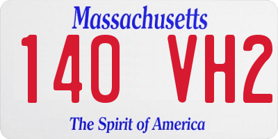 MA license plate 140VH2