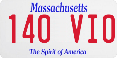 MA license plate 140VI0