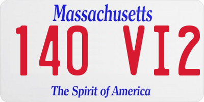 MA license plate 140VI2