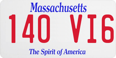 MA license plate 140VI6