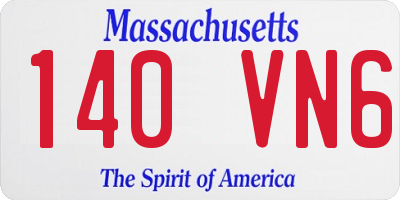 MA license plate 140VN6