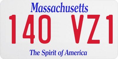 MA license plate 140VZ1