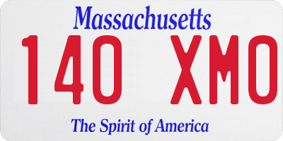 MA license plate 140XM0