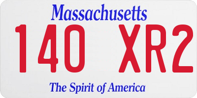 MA license plate 140XR2