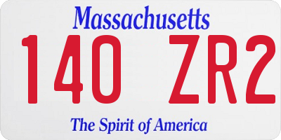 MA license plate 140ZR2