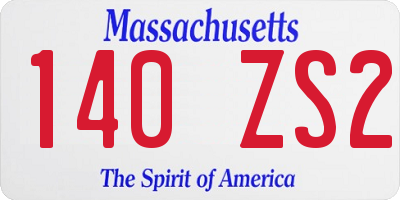 MA license plate 140ZS2