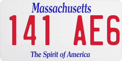 MA license plate 141AE6