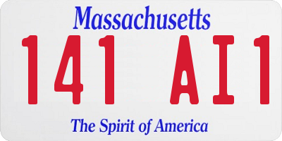 MA license plate 141AI1