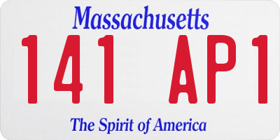 MA license plate 141AP1
