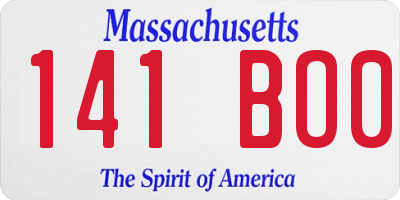 MA license plate 141BO0