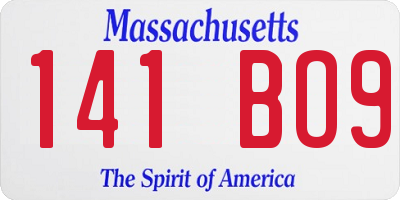 MA license plate 141BO9