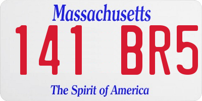 MA license plate 141BR5
