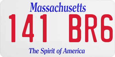 MA license plate 141BR6