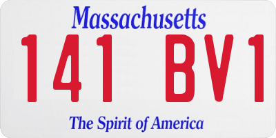 MA license plate 141BV1