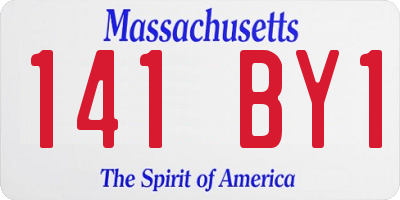 MA license plate 141BY1