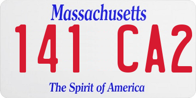 MA license plate 141CA2