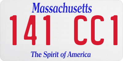 MA license plate 141CC1