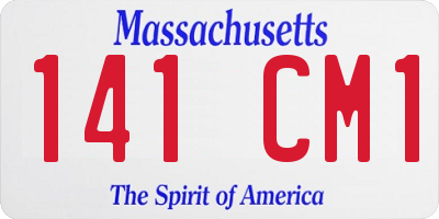 MA license plate 141CM1