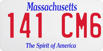 MA license plate 141CM6