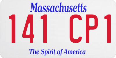 MA license plate 141CP1
