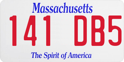 MA license plate 141DB5