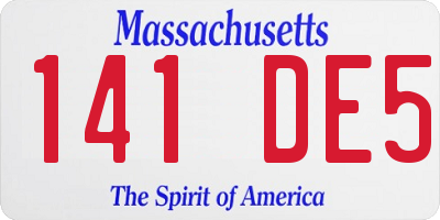 MA license plate 141DE5