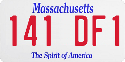 MA license plate 141DF1