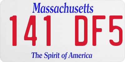 MA license plate 141DF5