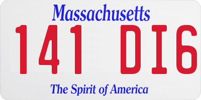 MA license plate 141DI6
