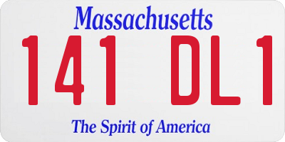 MA license plate 141DL1