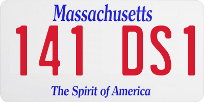 MA license plate 141DS1