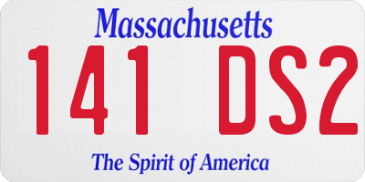 MA license plate 141DS2