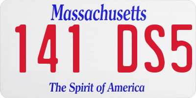 MA license plate 141DS5