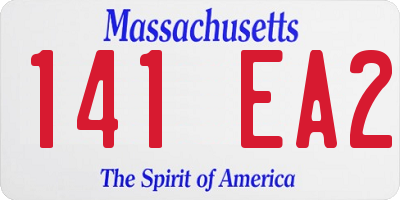 MA license plate 141EA2