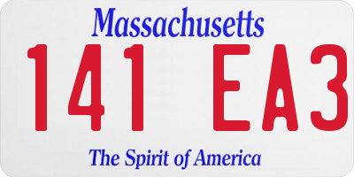 MA license plate 141EA3